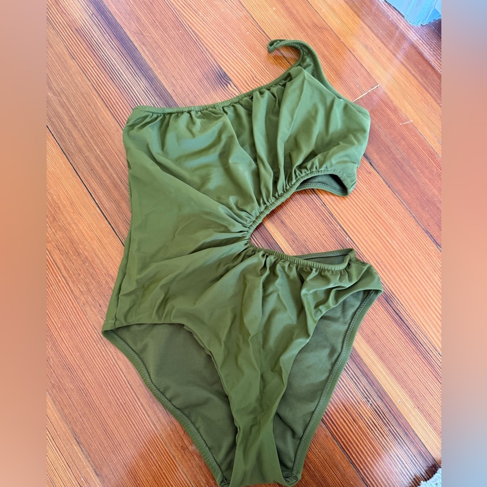 Bar III Olive Green One-Piece Swimsuit